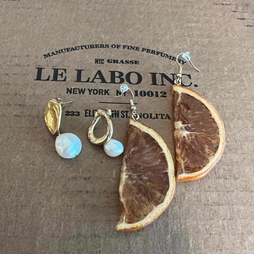 Pearl earrings